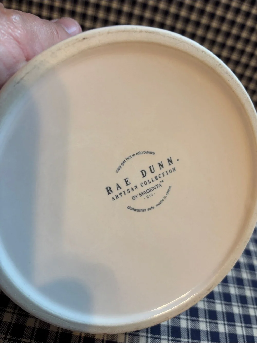 Rae Dunn White Ceramic dog  Bowl with GULP Lettering